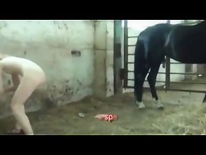 Girl and horse have sex in Moscow