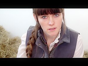 A Brit whore decides to fuck horse & dog in stable