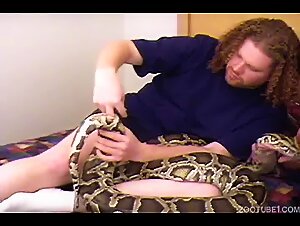 Couple and a massive python
